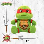 design LAB, Inc. Teenage Mutant Ninja Turtle Official Merchandise | TMNT Toys Squeaky Plush Dog Toy | Raphael | Stuffed Animal Turtle Squeaks for Interactive Play