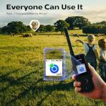 Aorkuler Outdoor GPS Dog Tracker for No-Signal Areas - Outdoor Pet Locator Finder Tracker, Real-Time Tracking for Hiking/Walking/Camping, Works in Remote Wilderness/Farms/Large Parks (Tracker 2)