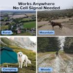 Aorkuler Outdoor GPS Dog Tracker for No-Signal Areas - Outdoor Pet Locator Finder Tracker, Real-Time Tracking for Hiking/Walking/Camping, Works in Remote Wilderness/Farms/Large Parks (Tracker 2)