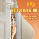 Cat Door Latch Set to Keep Dogs Out