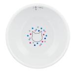 Necoichi Elevated Cat Water Bowl – Ceramic Raised Cat Bowl, Prevents Neck & Whisker Fatigue – Dishwasher & Microwave Safe – Pet Water Bowl for Cats (Colorful Dots, Extra Tall)