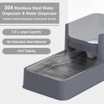 Wefeedy Stainless Steel Cat Feeder and Water Dispenser Set