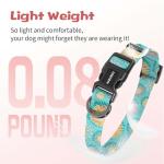 Kazazoo Dog Collar Cute and Soft Nylon Puppy Collar for Boy and Girl, Adjustable Dog Collars for Small Medium Dogs, Blue Sunflowers-M