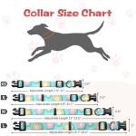Kazazoo Dog Collar Cute and Soft Nylon Puppy Collar for Boy and Girl, Adjustable Dog Collars for Small Medium Dogs, Blue Sunflowers-M