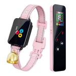 Cat Training Collar Cat Bark Collar with Remote Electric Cats Shock Collar 3300FT IP67 Waterproof 3 Training Modes Beep Vibration Shock Mode Top Meowing Effective for Bad Behavior Cute Pink