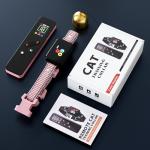 Cat Training Collar Cat Bark Collar with Remote Electric Cats Shock Collar 3300FT IP67 Waterproof 3 Training Modes Beep Vibration Shock Mode Top Meowing Effective for Bad Behavior Cute Pink