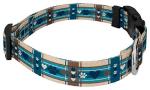 Country Brook Petz - Deluxe Puppy Picnic Dog Collar and Leash - Plaid and Argyle Collection Featuring Charming Designs (1 Inch, Medium)