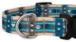 Country Brook Petz - Deluxe Puppy Picnic Dog Collar and Leash - Plaid and Argyle Collection Featuring Charming Designs (1 Inch, Medium)