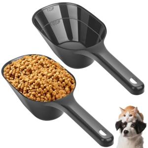 2 Pack Dog Food Scoop with Measuring Lines