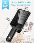2 Pack Dog Food Scoop with Measuring Lines