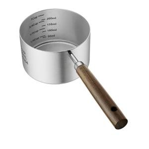 Stainless Steel Pet Food Scoop with Wooden Handle