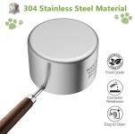 Stainless Steel Pet Food Scoop with Wooden Handle