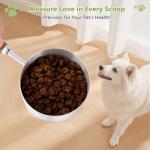 Stainless Steel Pet Food Scoop with Wooden Handle