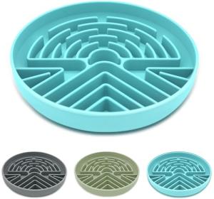 Lesipee Slow Feeder Dog Bowl for Large & Small Pets, Anti Choking Puzzle Dog Food Lick Mat with Non-Slip Base, Interactive Pet Slow Eating, Silicone Licking Mat Cat Feeding Bowl for Puppies & Cats