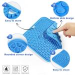 Lick Mat for Dogs, Dog Lick Mat with Suction Cups, Pet Food Mats and Slow Feeder Cat Bowl for Dog Anxiety Relief Pet Enrichment Toys for Bathing Station and Cat Grooming 2 Pack (Blue & Orange)