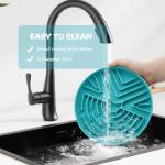Lesipee Slow Feeder Dog Bowl for Large & Small Pets, Anti Choking Puzzle Dog Food Lick Mat with Non-Slip Base, Interactive Pet Slow Eating, Silicone Licking Mat Cat Feeding Bowl for Puppies & Cats