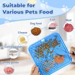 Lick Mat for Dogs, Dog Lick Mat with Suction Cups, Pet Food Mats and Slow Feeder Cat Bowl for Dog Anxiety Relief Pet Enrichment Toys for Bathing Station and Cat Grooming 2 Pack (Blue & Orange)
