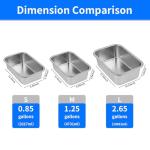 Ohtomber Stainless Steel 1.25 Gallons Large Dog Water Bowl, Metal Pet Dog Water & Food Bowl No Spilling, Outdoor Feeder Dish Plate for Cat, Big, Extra Large Pet