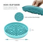 Lesipee Slow Feeder Dog Bowl for Large & Small Pets, Anti Choking Puzzle Dog Food Lick Mat with Non-Slip Base, Interactive Pet Slow Eating, Silicone Licking Mat Cat Feeding Bowl for Puppies & Cats