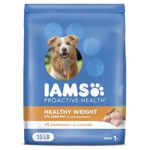 IAMS Proactive Health Healthy Weight Control Adult Dry Dog Food with Real Chicken, 15 lb. Bag