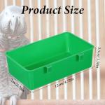 2 Pack Bird Cage Feeder, Hanging Plastic Food Water Bowls, Parakeet Cage Accessories, Bird Cages Feeder Convenient Small Animal Dish Food Container for Coop, Parrot, Finches, Lovebirds (Green)