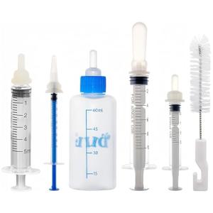 SLWHYZL Kitten Bottle Feeding Kit 1ml 3ml 5ml 10ml 60ml - Kitten Milk Replacement Small Animals Waterer Feeder Newborn Puppy Bottles for Nursing