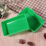 2 Pack Bird Cage Feeder, Hanging Plastic Food Water Bowls, Parakeet Cage Accessories, Bird Cages Feeder Convenient Small Animal Dish Food Container for Coop, Parrot, Finches, Lovebirds (Green)