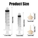 Pet Feeding Syringe -10 Pcs Silicone Feeding Nursing Nipple and 5ML/10ML Feeding Syringe, Pet Nursing Feeding Tools for Kittens Puppies Newborn Animals