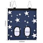 Upgraded Rabbits Hay Feeder Bag for Bunny, Guinea Pigs, Chinchillas - Hanging Washable 2-Hole Hay Dispenser with 600D Oxford Fabric, Small Animal Cage Accessories (Blue Star)