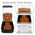 Elevon Automatic Cat Feeder, Gravity Food and Water Dispenser Bowl Set for Small Medium Dogs Animals, Pet Feeder Dispenser Storage Food, 3.8L Large Capacity, Black