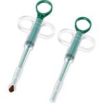 Nuanchu 2 Pieces Pet Pill Plunger Popper for Small Cats Dogs Pill Gun Dispenser Shooter Pet Piller Soft Tip Tablet Syringe Pusher Animal Medicine Feeder for Feeding Accessories (Green)