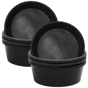 Sadnyy 2 Pcs Rubber Feeder Pan, Rubber Feed Pan Utility Horse Feed Bucket Dog Bowl Horse Feeder for Cats Dogs Goats Chicken Dust Bath Container Animal Feeding, 10.6 x 4.1 Inch
