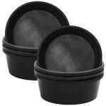 Sadnyy 2 Pcs Rubber Feeder Pan, Rubber Feed Pan Utility Horse Feed Bucket Dog Bowl Horse Feeder for Cats Dogs Goats Chicken Dust Bath Container Animal Feeding, 10.6 x 4.1 Inch