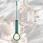 Nuanchu 2 Pieces Pet Pill Plunger Popper for Small Cats Dogs Pill Gun Dispenser Shooter Pet Piller Soft Tip Tablet Syringe Pusher Animal Medicine Feeder for Feeding Accessories (Green)