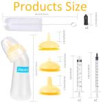 Jiaxix Pet Nursing Bottle Kit for Newborn Animals,Kitten Bottle Feeding Kit Silicone Anti-Choking Nipple and Kitten Syringe for Kittens Puppys Rabbits Squirrel (Yellow)