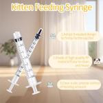 Jiaxix Pet Nursing Bottle Kit for Newborn Animals,Kitten Bottle Feeding Kit Silicone Anti-Choking Nipple and Kitten Syringe for Kittens Puppys Rabbits Squirrel (Yellow)
