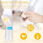 Jiaxix Pet Nursing Bottle Kit for Newborn Animals,Kitten Bottle Feeding Kit Silicone Anti-Choking Nipple and Kitten Syringe for Kittens Puppys Rabbits Squirrel (Yellow)