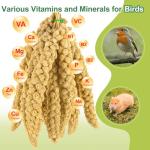 MEILLEURE 2LB Spray Millet Bird Treat for Parakeets, Natural Sun-Dried Birds Millet Spray for Parrots, Finches, Cockatiel, Budgie & Hamster, Bird Food Bulk