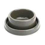 GRPET Ants Away Dog Bowl Cat Puppy Food Bowls Round No Spill Eating Feeder for Small Animals Brown S