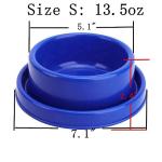GRPET Ants Away Dog Bowl Cat Puppy Food Bowls Round No Spill Eating Feeder for Small Animals Brown S