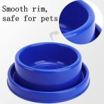 GRPET Ants Away Dog Bowl Cat Puppy Food Bowls Round No Spill Eating Feeder for Small Animals Brown S