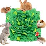 ORZECHKO Rabbit Foraging Mat, Interactive Bunny Foraging Toy Indoor, Soft Pet Feeding Mat Toy Also for Hedgehog, Guinea Pig, Hamster, Chinchilla, Kitten, Puppy, Small Animals