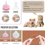 Puppy Kitten Nursing Bottle 3.4oz - Small Animal Feeding Kit with Nipples | Hand Feeding Supplies for Puppies, Kittens, Rabbits, Ferrets & Newborn Pets