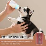 Puppy Kitten Nursing Bottle 3.4oz - Small Animal Feeding Kit with Nipples | Hand Feeding Supplies for Puppies, Kittens, Rabbits, Ferrets & Newborn Pets