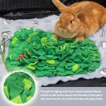 ORZECHKO Rabbit Foraging Mat, Interactive Bunny Foraging Toy Indoor, Soft Pet Feeding Mat Toy Also for Hedgehog, Guinea Pig, Hamster, Chinchilla, Kitten, Puppy, Small Animals