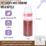 Puppy Kitten Nursing Bottle 3.4oz - Small Animal Feeding Kit with Nipples | Hand Feeding Supplies for Puppies, Kittens, Rabbits, Ferrets & Newborn Pets