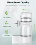 Pawfly Bird Water Dispenser, Automatic Water Feeder, Plastic Cage Water Dispenser, White Parrot Waterer for Small Parakeet Cockatiel Budgie Lovebirds (Not Fit for Food Feeding)