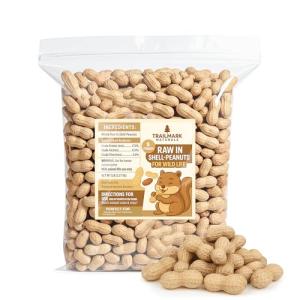 Trailmark Naturals - 5 LB - Raw Peanuts For Squirrels, Raw In Shell Peanuts For Birds and Wildlife- Squirrel Food, Wild Bird Seed - Grown in The USA