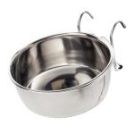 SPOT Stainless Steel Coop Cup with Wire Hooks – Durable, Chew-Resistant Food Bowl for Cages and Crates, Ideal for Feeding Birds, Parrots, Rabbits, Ferrets, and Reptiles, 10oz (1-1/4 Cups)
