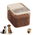 High-Capacity Pet Food Container Airtight with Cup, Dog Food Storage Container,Durable Design for Dog/Cat/Bird Food Storage, Keep Dry Food Fresh (Transparent, 15 pounds)